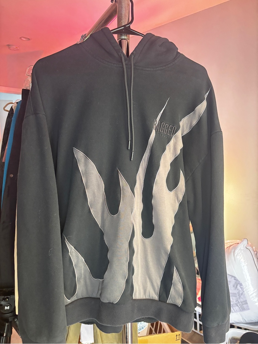Ragged Jeans Black Pullover Hoodie